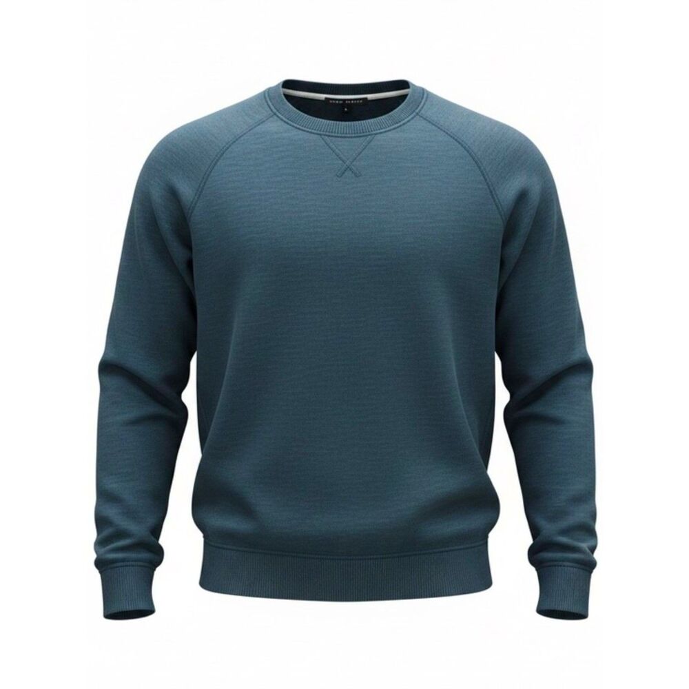 Robert Barakett Blue Crewneck Sweatshirt Pullover Casual Minimalist Modern - Picture 2 of 6
